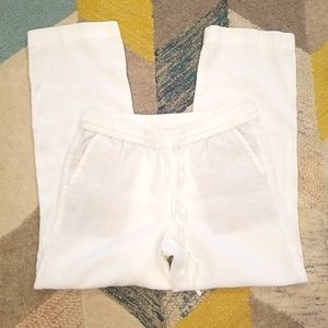 Talbots wide leg linen pants